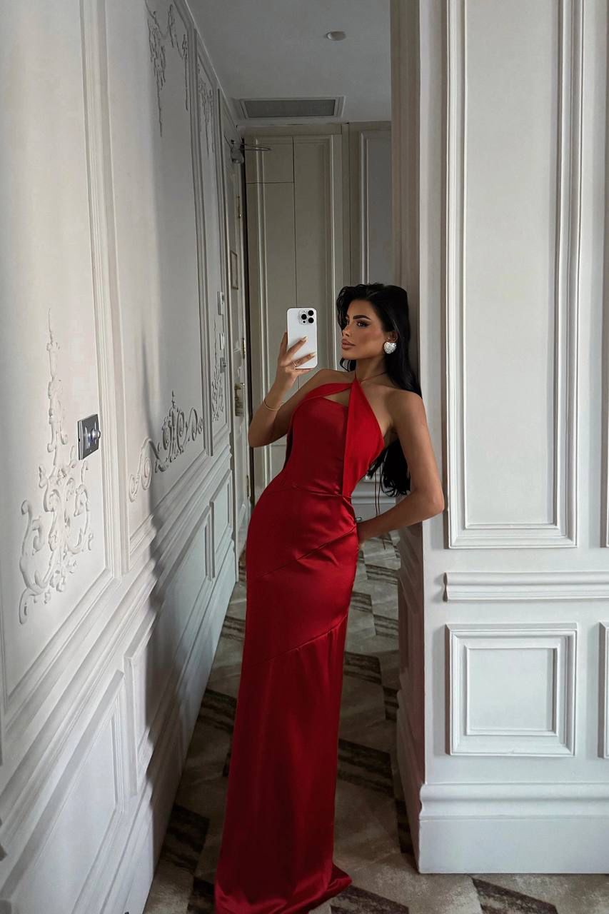 Red Satin Gown