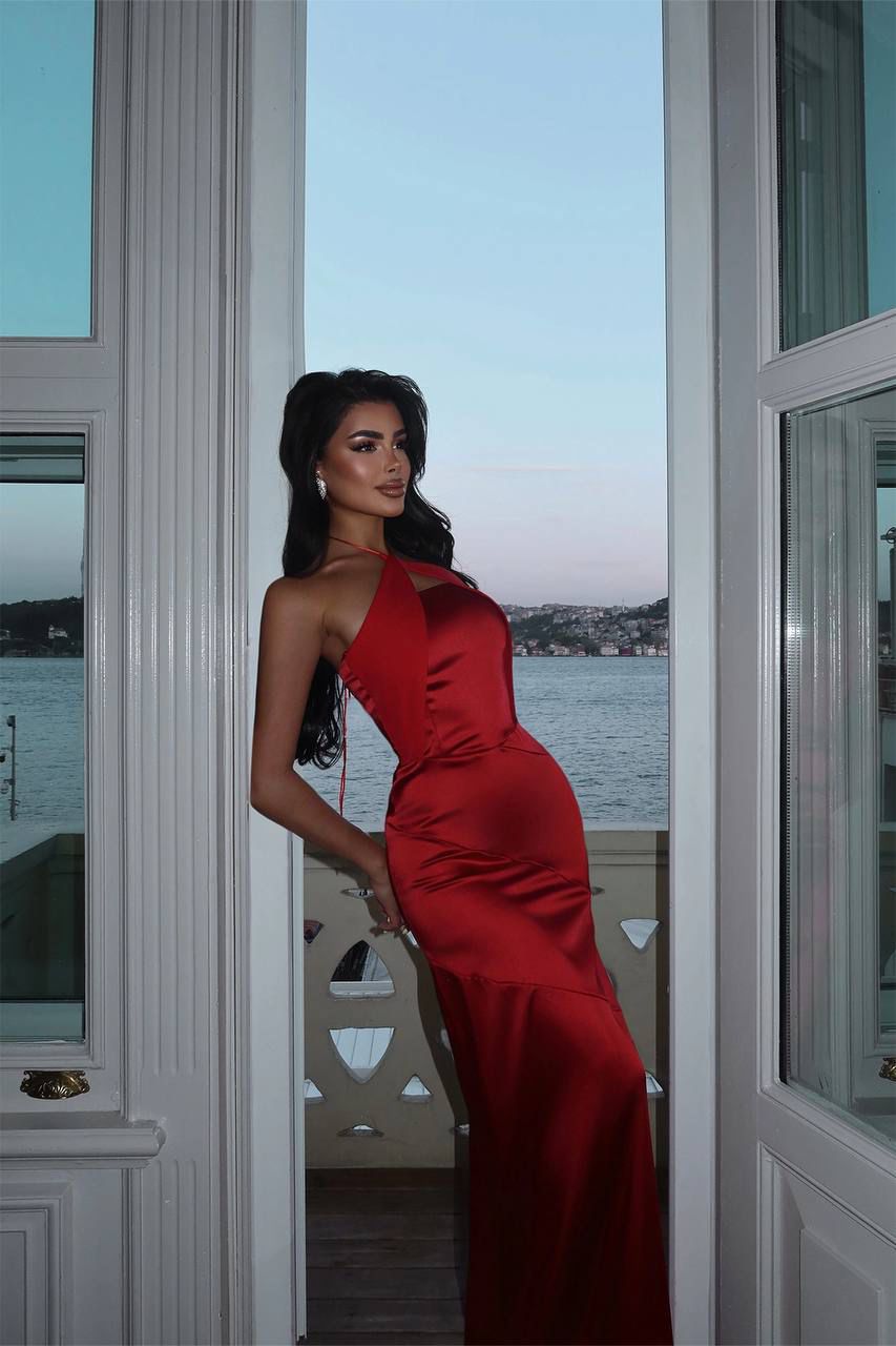 Red Satin Gown
